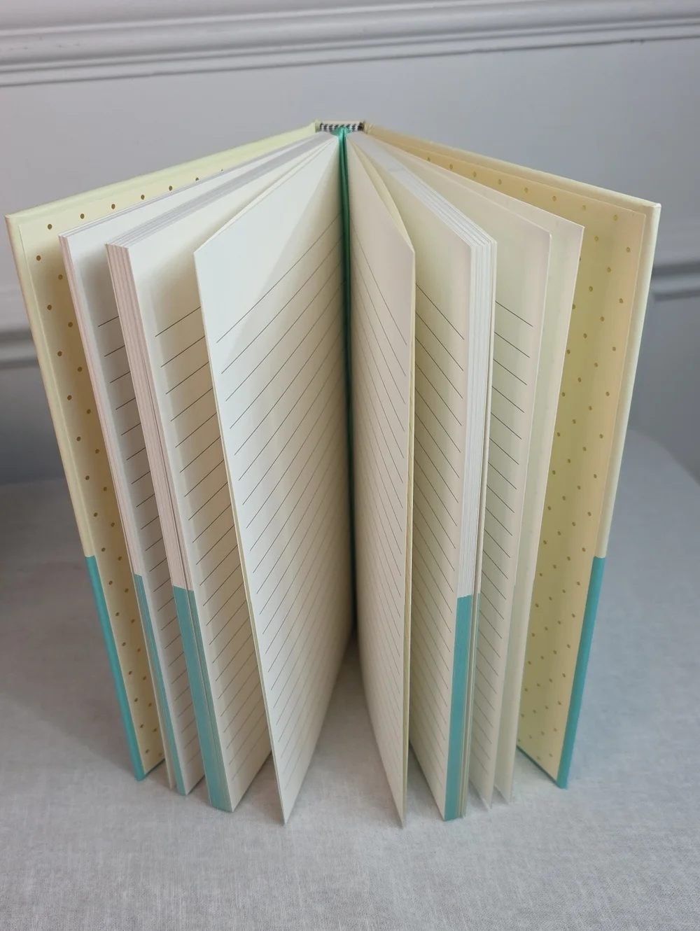 kate spade Dipped S Initial Cream & Teal Hardcover